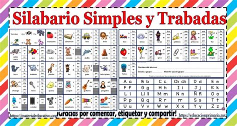 Silabario Simples Y Trabadas Educaci N Primaria