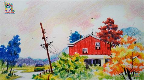 Easy Colored Pencil Drawings Of Landscapes Colored Pencils Drawing