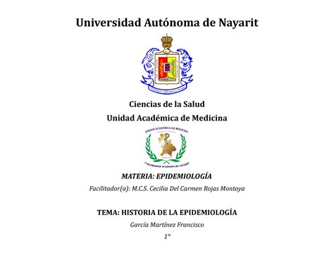 Tema 1 Línea Del Tiempo Historia De La Epidemiología Universidad