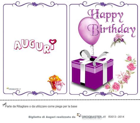 Biglietto Auguri Compleanno da stampare gratis