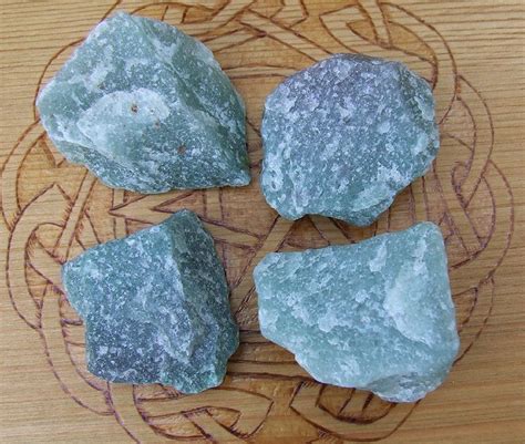 A brief description of each gemstone is also included here. Lot of 4 Rough Raw Green Aventurine Gemstone Specimens ...