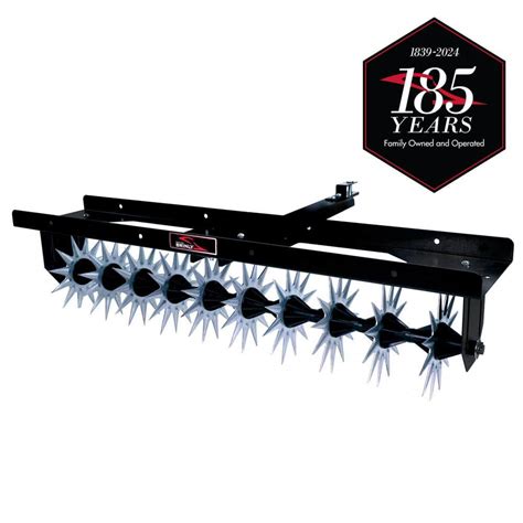 Brinly Hardy 40 In Pull Behind Spike Aerator With 3 D Steel Tines For