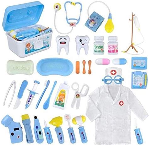 Toy Doctor Kit 35pieces Kids Pretend Play Toys Dentist Medical Role