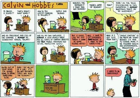 Calvin And Hobbes Supply And Demand The Best Comic Strip Of All Time