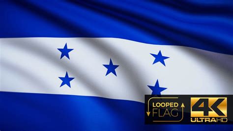 Flag 4K Honduras On Realistic Looping Animation With Highly Detailed