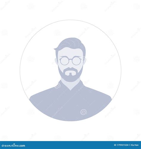 Male Avatar Icon With Glasses And Beard Hairstyle Flat Man Profile