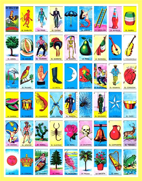 loteria playing cards printable cards