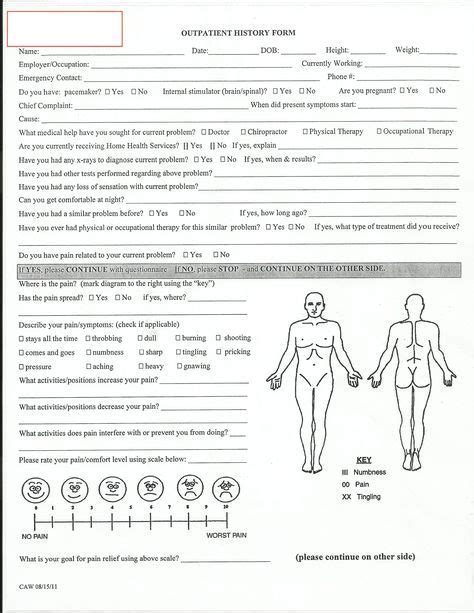 Back Pain Questionnaire
