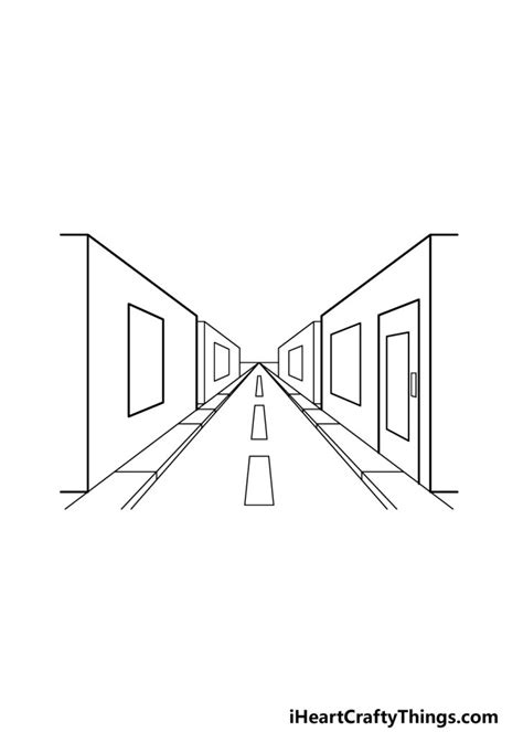 One Point Perspective Drawing How To Draw A One Point Perspective