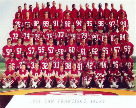 1988 San Francisco 49ers Super Bowl 19 Champions 8x10 Team Photo