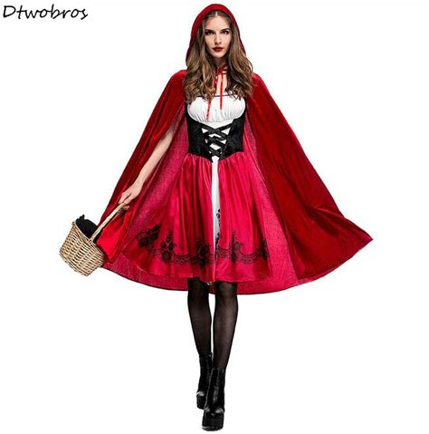 Adult Fairy Tales Little Red Riding Hood Costume Halloween Cosplay