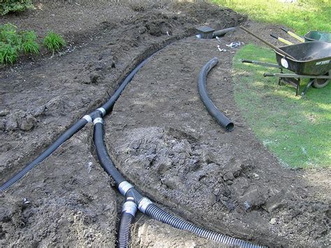 Outdoor drains are susceptible to clogging with leaves or mud. Burying and extending downspouts away from house ...