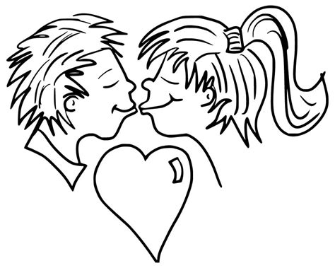 Coloring Pages Of Kissing