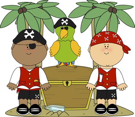 Pirates With Parrot And Treasure Pirate Theme Pirate Party Pirate Rock Pirate Clip Art