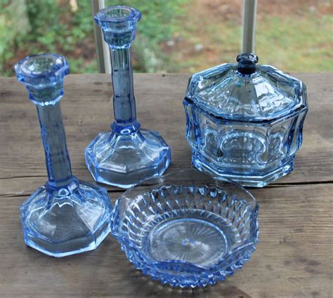 Vintage Blue Glassware Rental Collection Blue Glassware Colored