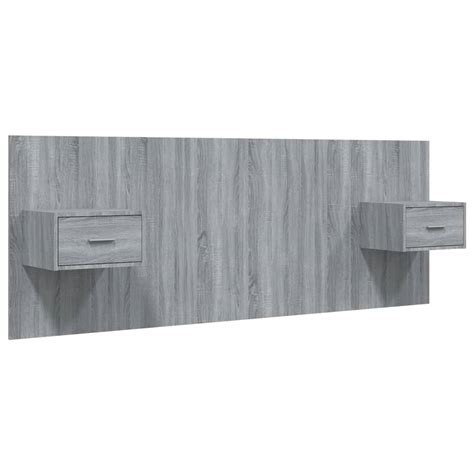 tête de lit avec armoires gris sonoma bois d ingénierie s14428 cdiscount maison