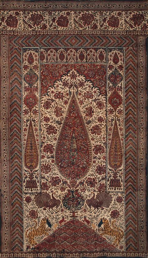 Persian fabric carpet rugs are textile floor coverings that give a homely and pleasant feel to the rooms. Antique Persian Isfahan Qalamkar Blocked Print & Painting ...