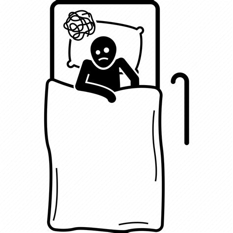 Difficulty Insomnia Man Old Sleep Sleeping Icon Download On