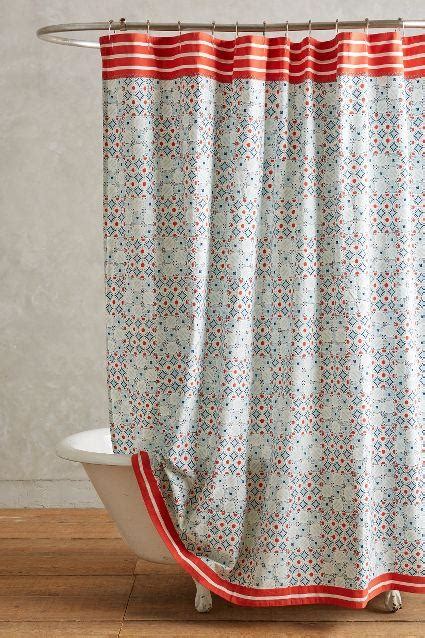 Permanent print on customized shower curtains. Indian Block Print Shower Curtain I VivaTerra