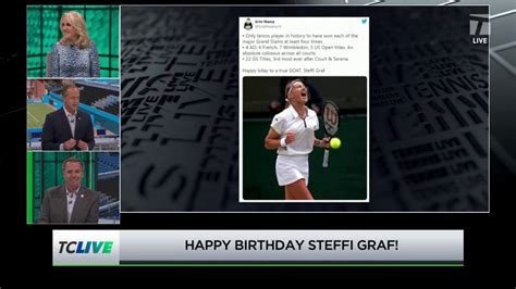 Tennis Channel Live Happy Birthday Steffi Graf Youtube