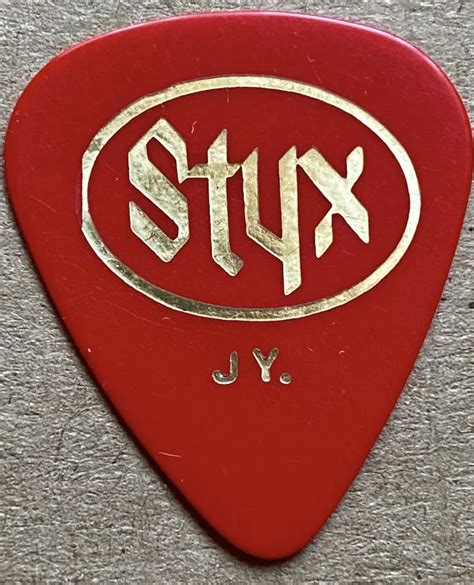 Styx Guitar Pick From James Young 1970s Vintage Show Used Audience