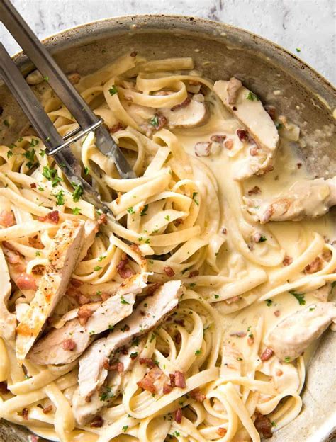 Creamy Chicken And Bacon Pasta Recipetin Eats