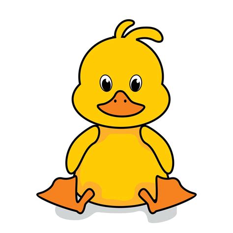 Baby Duck Cartoon Cute Isolated Illustrations 3607599 Vector Art At