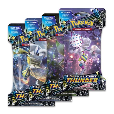 Pokemon cards sun and moon lost thunder. Pokémon TCG: Sun & Moon-Lost Thunder Sleeved Booster Pack ...