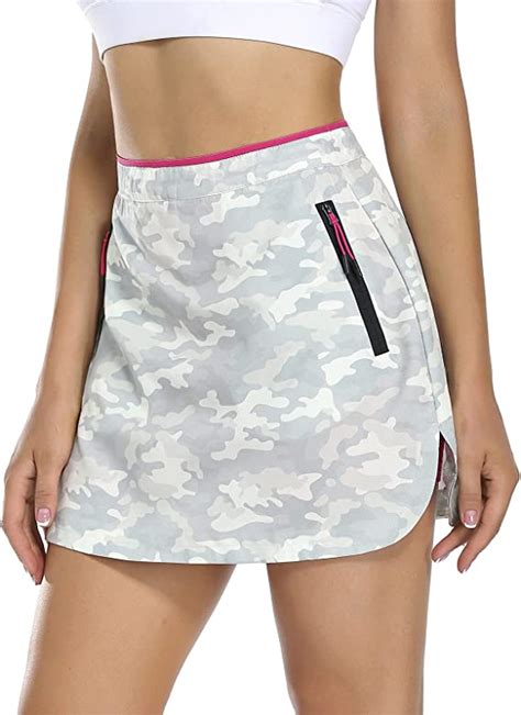 Sevego Womens Athletic Tennis Skirt With Built In Shorts Side Pockets