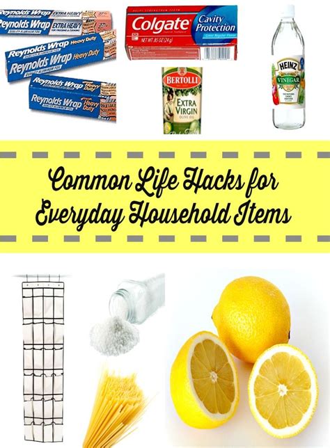10 Common Life Hacks From Normal Household Items Frazzled N Frugal