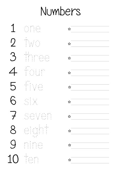 Printable Number Words Worksheets Activity Shelter Count And Match The Number Word Worksheet