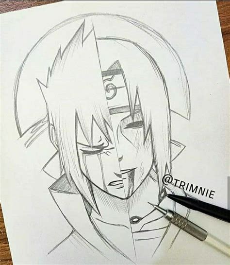 Sasuke Drawing Naruto Sketch Drawing Naruto Drawings Anime Drawings