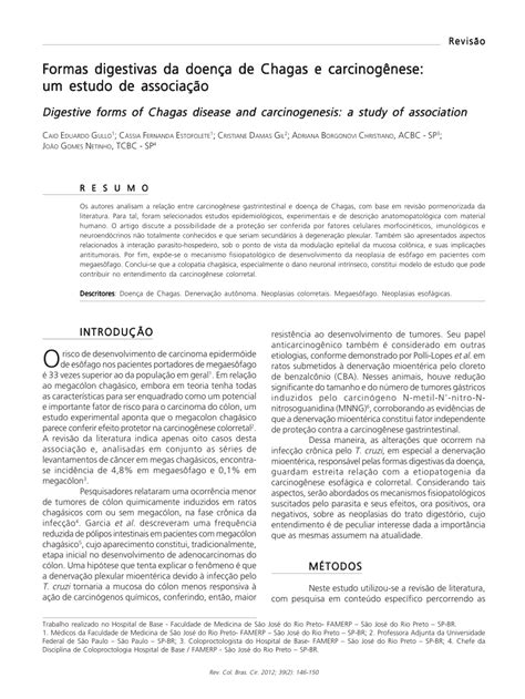 See full list on academic.oup.com (PDF) Digestive forms of chagas disease and carcinogenesis ...