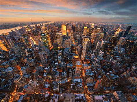 Pictures Manhattan New York City Usa Megapolis Evening 1600x1200