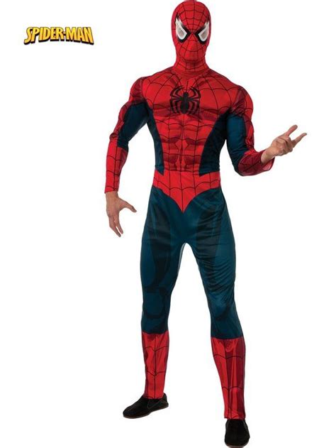 Mens Classic Spiderman Muscle Chest Costume Spiderman Costume Super