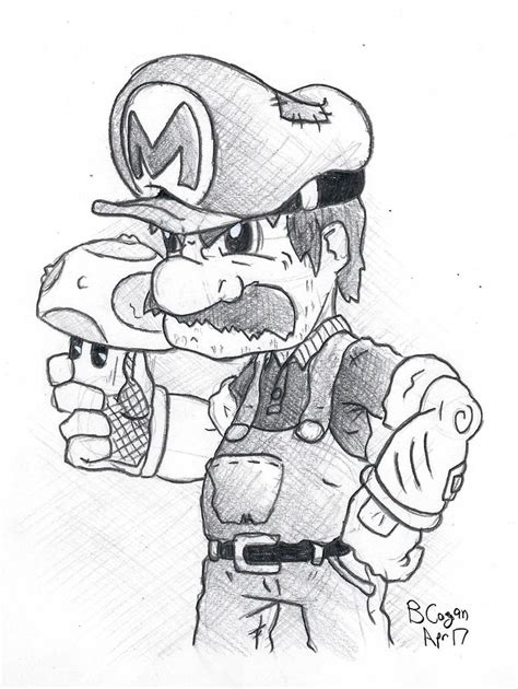 Super Mario Sketch By Monkeypoke On Deviantart