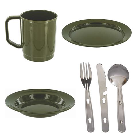Camping plates and bowls set. Camping Cutlery Set Plastic Mug Plate Bowl KFS Knife Fork ...