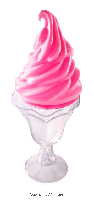 pink ice cream in dish 41593 csa images