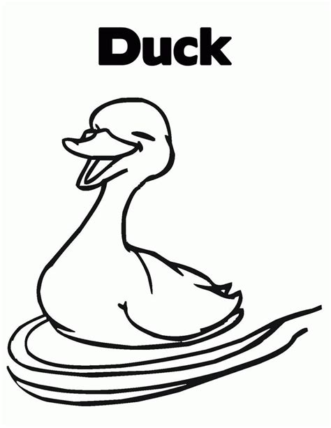 Duck Drawings For Kids Coloring Home