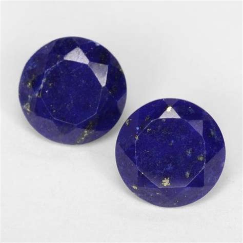 08 Carat 2 Pcs Round 598 Mm Blue Lapis Lazuli Gemstones