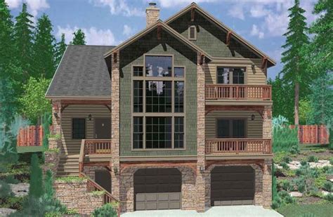 Hillside Home Plans With Basement Sloping Lot House Plans Throughout