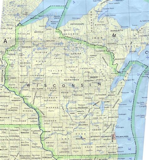 Wi Historical County Lines