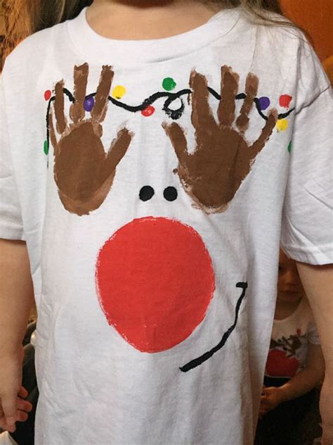 Handprint Reindeer T Shirts For Kids Crafty Morning
