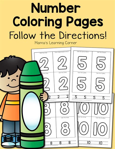Number Coloring Pages For Preschool Early Kindergarten