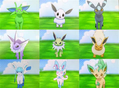 Caught A Shiny Eevee And Decided To See What All Of Its Evolutions