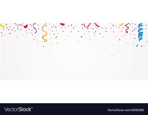 Welcome Banner With Colorful Confetti Royalty Free Vector