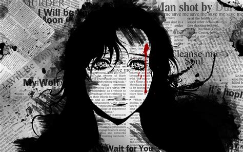 Face Women Manga Anime Girls Anime Blood Portrait 1680x1050