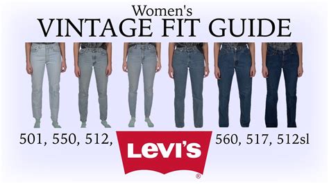 Womens Vintage Levis Jeans Fit Guide 501 512 550 560 517 Youtube
