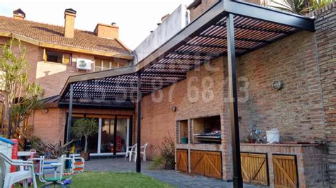 Patios cocheras, galerias ,quinchos pasillos. techo de policarbonato, pergolas, aleros: Pergolas en hierro metal, diseño techos en hierro ...
