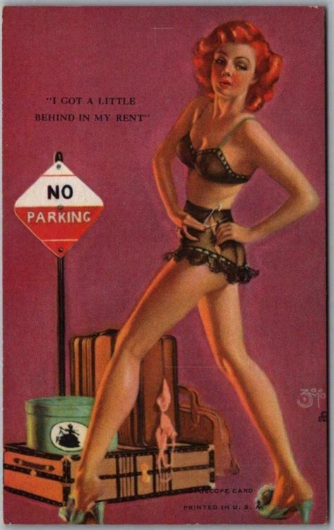 vintage 1940s pin up girl mutoscope card little behind in my rent zoe mozert other